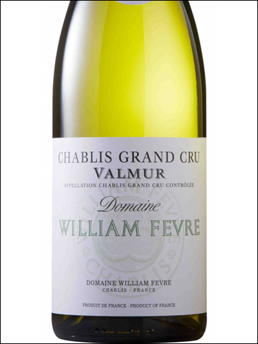 фото William Fevre Chablis Grand Cru Valmur AOC Вильям Февр Шабли Гран Крю Вальмюр Франция вино белое