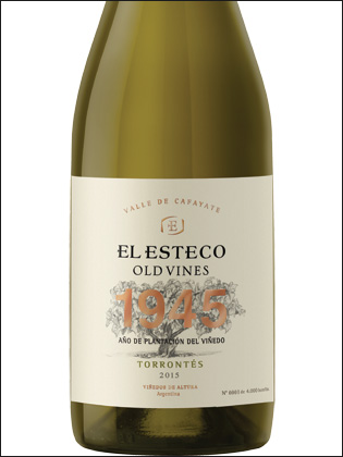 фото El Esteco 1945 Old Vines Torrontes Эль Эстеко 1945 Олд Вайнс Торронтес Аргентина вино белое