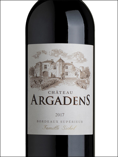 фото Chateau Argadens Bordeaux Superieur Rouge AOC Шато Аргаданс Бордо Супериер Руж Франция вино красное