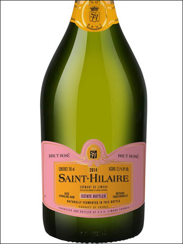 фото Saint-Hilaire Brut Rose Cremant de Limoux AOC Сент-Илер Креман Брют Розе де Лиму Франция вино розовое