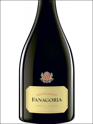 фото Fanagoria Semi-Sweet White Фанагория полусладкое белое Россия вино белое