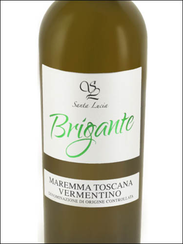 фото Santa Lucia Brigante Vermentino Maremma Toscana DOC Санта Лючия Бриганте Верментино Маремма Тоскана Италия вино белое