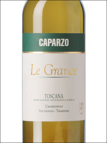 фото Caparzo Le Grance Toscana Bianco IGT Капарцо Ле Гранче Тоскана Бьянко Италия вино белое