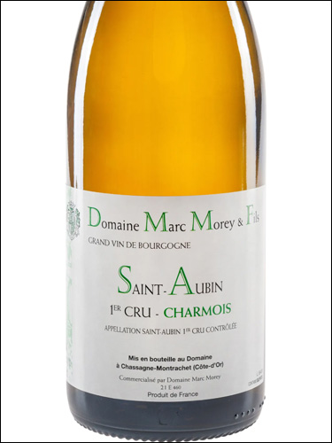 фото Domaine Marc Morey & Fils Saint-Aubin Premier Cru Charmois AOC Домен Марк Море э Фис Сент-Обен Премье Крю Шармуа Франция вино белое