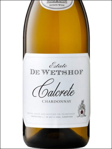 фото De Wetshof Estate Calcrete Chardonnay Де Ветсхоф Эстейт Калькрете Шардоне ЮАР вино белое