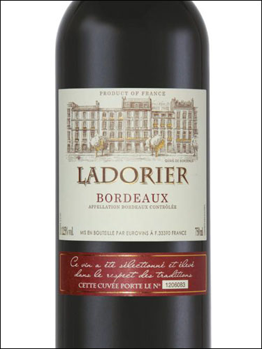 фото Ladorier Rouge Bordeaux AOC Ладорье Руж Бордо Франция вино красное