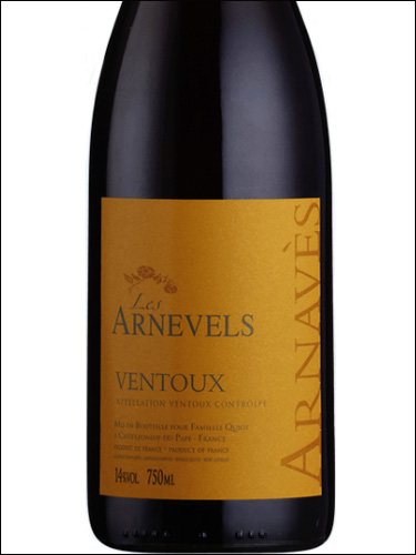 фото Les Arnevels Arnaves Ventoux AOC Лез Арневель Арнав Ванту Франция вино красное