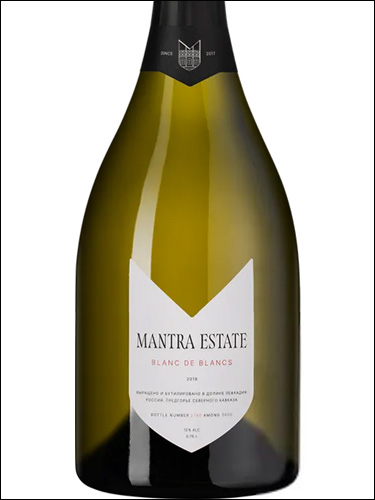 фото Mantra Estate Blanc de Blancs Brut Мантра Эстейт Блан де Блан Брют Россия вино белое