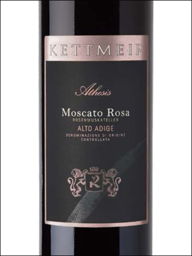 фото Kettmeir Athesis Moscato Rosa Alto Adige DOC Кеттмейр Атезис Москато Роза Альто Адидже Италия вино красное