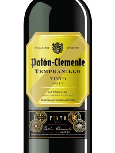 фото вино Paton-Clemente Tempranillo Syrah La Mancha DO 