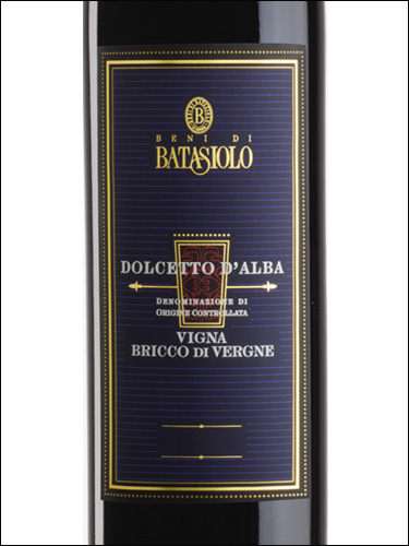 фото Batasiolo Vigna Bricco di Vergne Dolcetto d'Alba DOC Батазиоло Винья Брикко ди Вернье Дольчетто д'Альба Италия вино красное