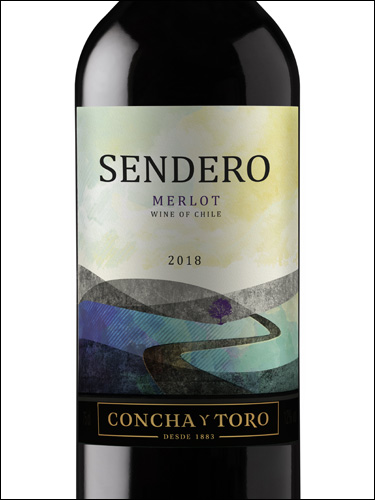 фото Concha y Toro Sendero Merlot Конча и Торо Сендеро Мерло Чили вино красное