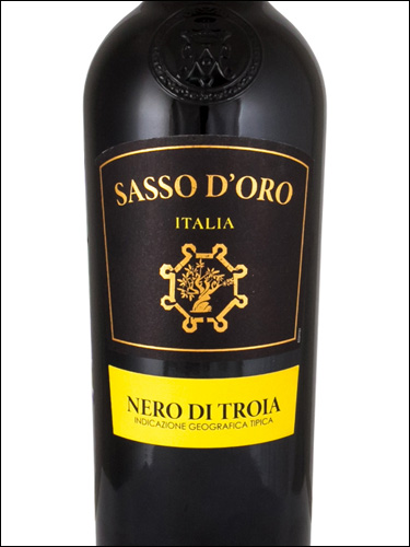 фото Sasso d'Oro Nero di Troia Puglia IGT Сассо д'Оро Неро ди Тройя Пулия Италия вино красное