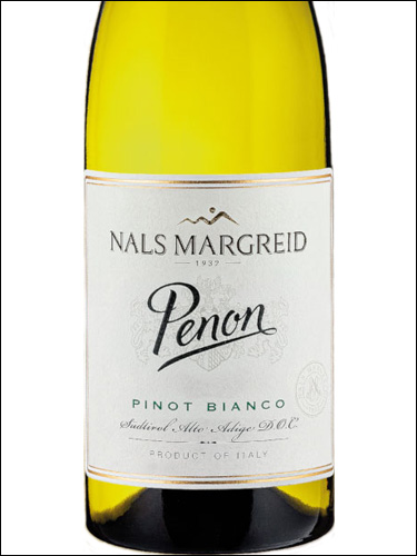 фото Nals Margreid Penon Pinot Bianco Sudtirol-Alto Adige DOC Нальс Маргрейд Пенон Пино Бьянко Зюдтироль-Альто Адидже Италия вино белое