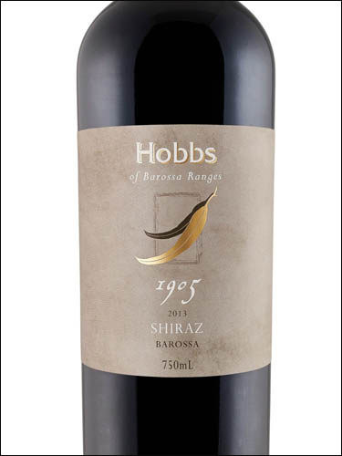 фото Hobbs 1905 Shiraz Barossa Хоббс 1905 Шираз Баросса Австралия вино красное