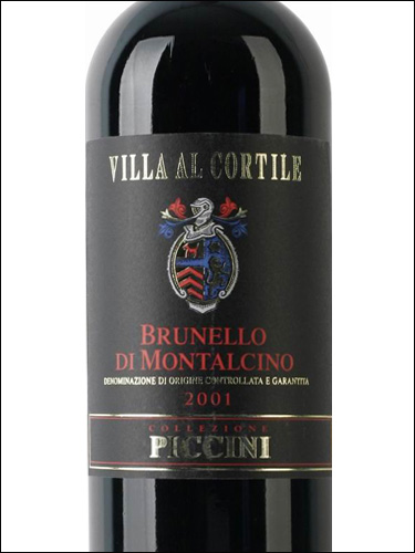 фото Piccini Villa al Cortile Brunello di Montalcino DOCG Пичини Вилла аль Кортиле Брунелло ди Монтальчино Италия вино красное
