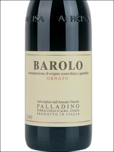 фото Palladino Barolo Ornato DOCG Палладино Бароло Орнато Италия вино красное