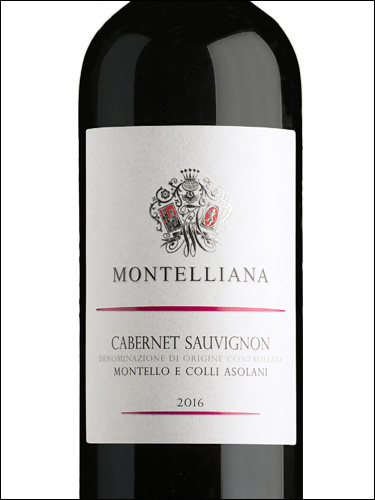 фото Montelliana Cabernet Sauvignon Montello e Colli Asolani DOC  Италия вино красное