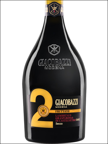 фото Giacobazzi 2 Fruttato Lambrusco Grasparossa di Castelvetro Secco DOC Джакобацци 2 Фруттато Ламбруско Граспаросса ди Кастельветро Секко Италия вино красное