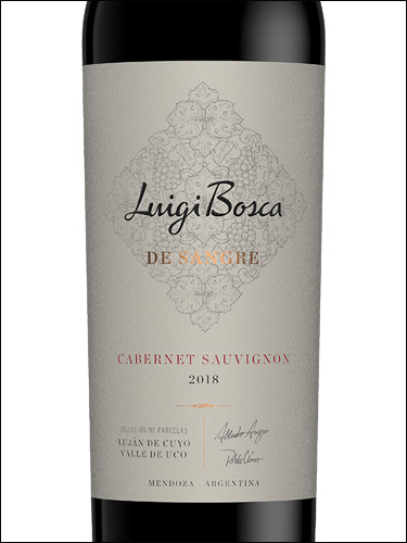 фото Luigi Bosca De Sangre Cabernet Sauvignon Луиджи Боска Де Сангре Каберне Совиньон Аргентина вино красное