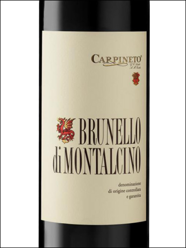 фото Carpineto Brunello di Montalcino DOCG Карпинето Брунелло ди Монтальчино Италия вино красное