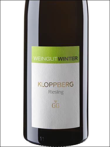фото Weingut Winter Riesling Kloppberg GG Вайнгут Винтер Рислинг Клоппберг Германия вино белое