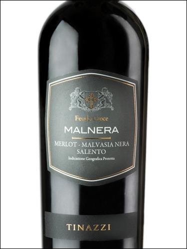 фото Tinazzi Feudo Croce Malnera Merlot-Malvasia Nera Salento IGP Тинацци Феудо Кроче Мальнера Мерло-Мальвазия Нера Саленто Италия вино красное