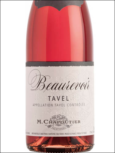 фото M.Chapoutier Beaurevoir Tavel AOC  М. Шапутье Боревуар Тавель Франция вино розовое