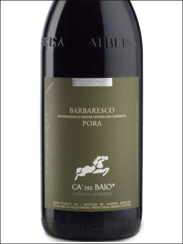 фото Ca' del Baio Barbaresco Pora DOCG  Ка' дель Байо Барбареско  Пора Италия вино красное