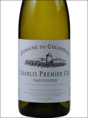 фото Domaine du Colombier Chablis Premier Cru Vaucoupin AOC Домен дю Коломбье Шабли Премье Крю Вокупен Франция вино белое