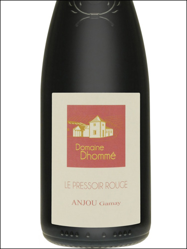 фото Domaine Dhomme Le Pressoir Rouge Anjou Gamay AOC Домен Домме Ле Прессуар Руж Анжу Гаме Франция вино красное