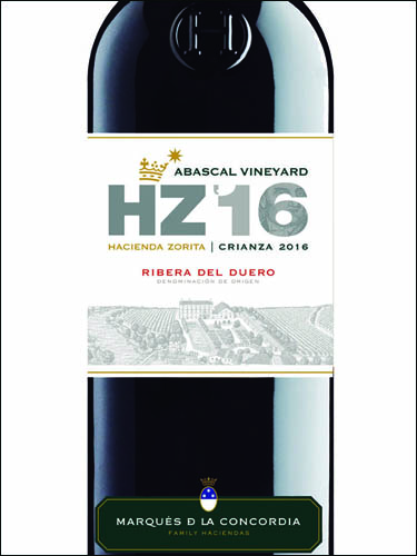 фото вино Marques de La Concordia Hacienda Zorita HZ Abascal Vineard Crianza Ribera del Duero DO 