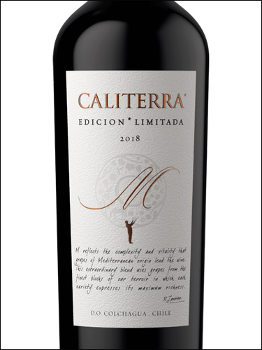 фото Caliterra Edicion Limitada M (Mediterraneo) Colchagua Калитерра Эдисьон Лимитада М (Медитерранео) Кольчагуа Чили вино красное