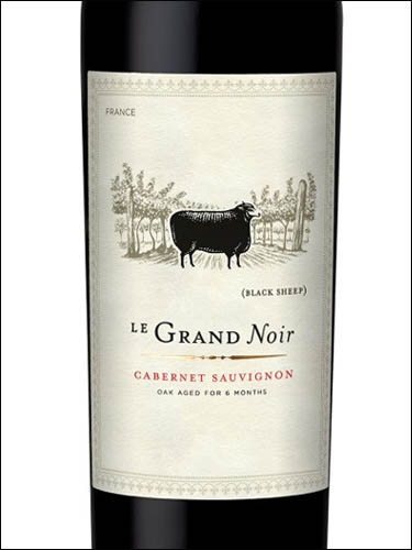 фото Le Grand Noir Cabernet Sauvignon Pays d'Oc IGP Ле Гран Нуар Каберне Совиньон Пэи д'Ок Франция вино красное
