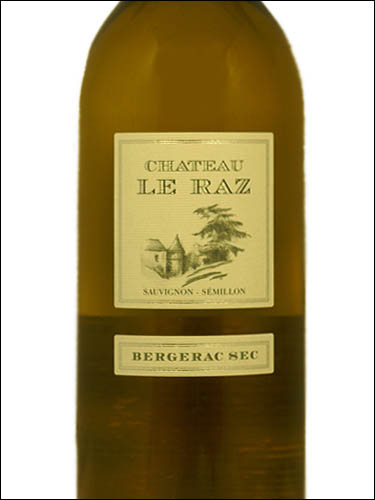 фото Chateau Le Raz Blanc Bergerac Sec AOC Шато Ле Ра Блан Бержерак Сек Франция вино белое