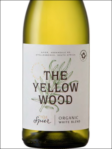 фото Spier The Yellow Wood Organic White Blend Coastal Region WO Шпир Зе Йеллоу Вуд Органик Уайт Бленд Прибрежный район ЮАР вино белое
