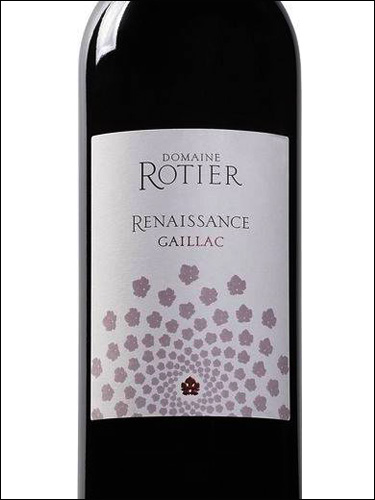 фото Domaine Rotier Renaissance Rouge Gaillac AOP Домен Ротье Ренессанс Руж Гайак Франция вино красное