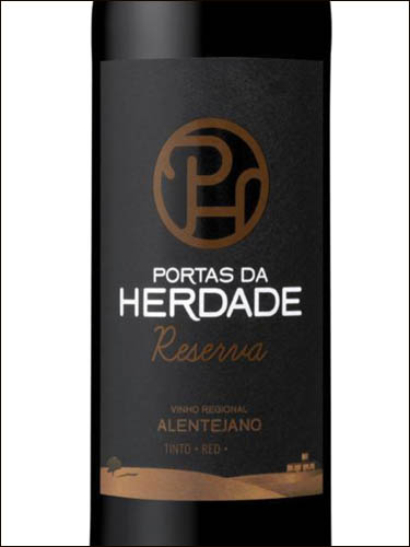 фото Portas da Herdade Reserva Tinto Vinho Regional Alentejano Порташ да Эрдаде Резерва Титну ВР Алентежану Португалия вино красное