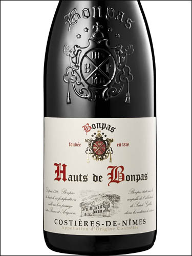 фото Hauts de Bonpas Costieres de Nimes AOC О де Бонпа Костьер де Ним Франция вино красное