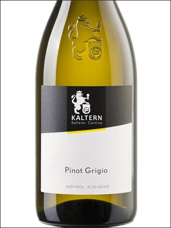 фото Kaltern Pinot Grigio Alto Adige DOC Кальтерн Пино Гриджио Альто Адидже Италия вино белое
