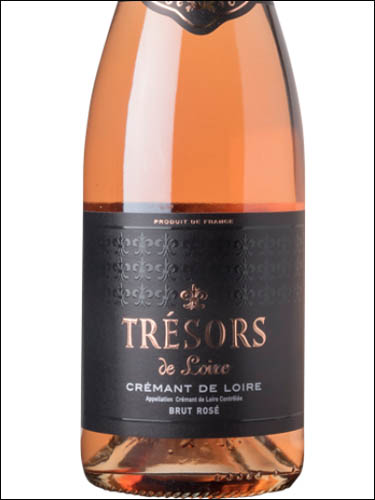 фото Tresors de Loire Brut Rose Cremant de Loire AOC Трезорс де Луар Брют Розе Креман де Луар Франция вино розовое