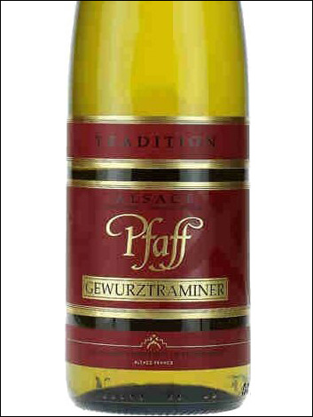 фото Pfaff Tradition Gewurztraminer Alsace AOC Пфафф Традисьон Гевюрцтраминер Эльзас Франция вино белое