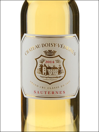 фото Chateau Doisy-Vedrines 2-eme Grand Cru Classe Sauternes AOC Шато Дуази-Ведрин Сотерн Франция вино белое