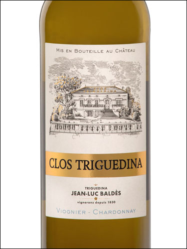 фото Clos Triguedina Viognier-Chardonnay Comte Tolosan IGP Кло Тригедина Вионье-Шардоне Конте Толозан Франция вино белое