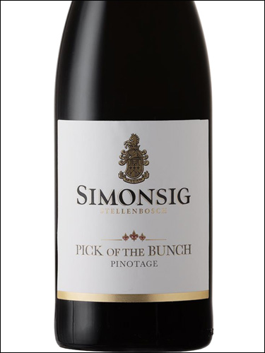 фото Simonsig Pick of the Bunch Pinotage Симонсиг Пик оф зе Банч Пинотаж ЮАР вино красное