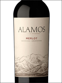 фото Alamos Merlot Mendoza Аламос Мерло Мендоса Аргентина вино красное