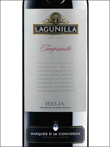 фото вино Marques de La Concordia Lagunilla Tempranillo Rioja DOC 