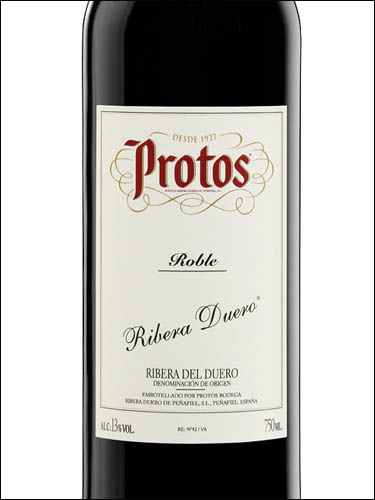 фото вино Protos Roble Ribera del Duero DO 