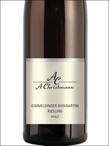 фото A.Christmann Gimmeldinger Biengarten Riesling trocken А.Кристманн  Гиммельдингер Бингартен Рислинг трокен Германия вино белое