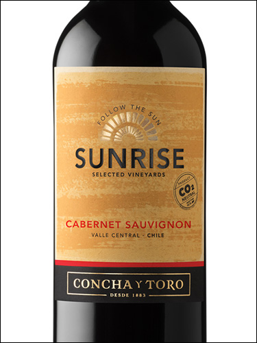 фото Concha y Toro Sunrise Cabernet Sauvignon Конча и Торо Санрайз Каберне Совиньон Чили вино красное